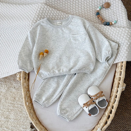 INS Kids Boys New York Sweatshirt & Jogger Pants Set 2025Autumn New Baby Girls Clothes Toddler Hoodie and Pants 2 Pcs Outfit