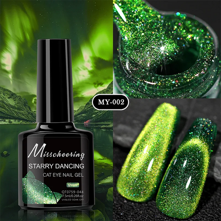 Romantic Galaxy Cat Eye Gel Nail Polish Semi-permanent Glitter Soak Off UV Holographic Magnetic Rainbow Gel for Nail Manicure