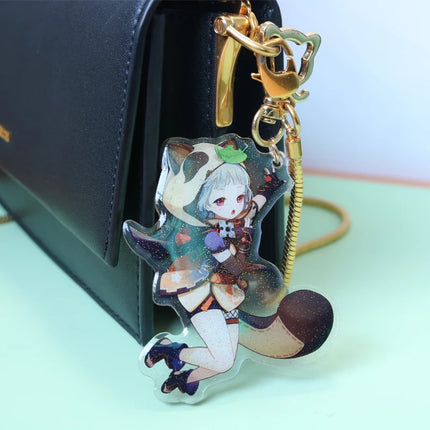 Custom Keychains Cartoon Llavero Key Chain Photo Customized Anime Charms Hologram Clear Acrylic Personalized Designer Keychains