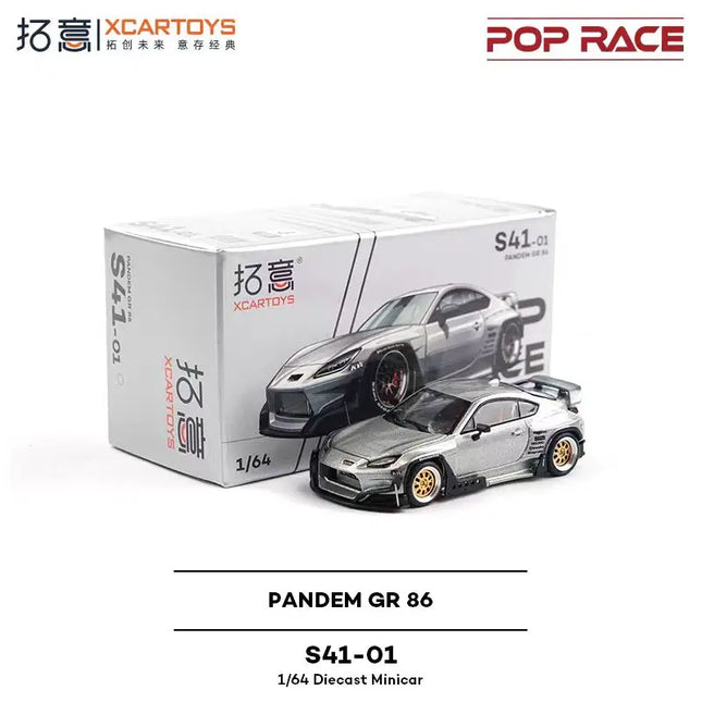 POP RACE 1:64  MAZDA RX7 RE AMEMIYA WIDE BODY Porsche 992 Stinger GTR Alloy Die-Casting Car Model Collection Gift