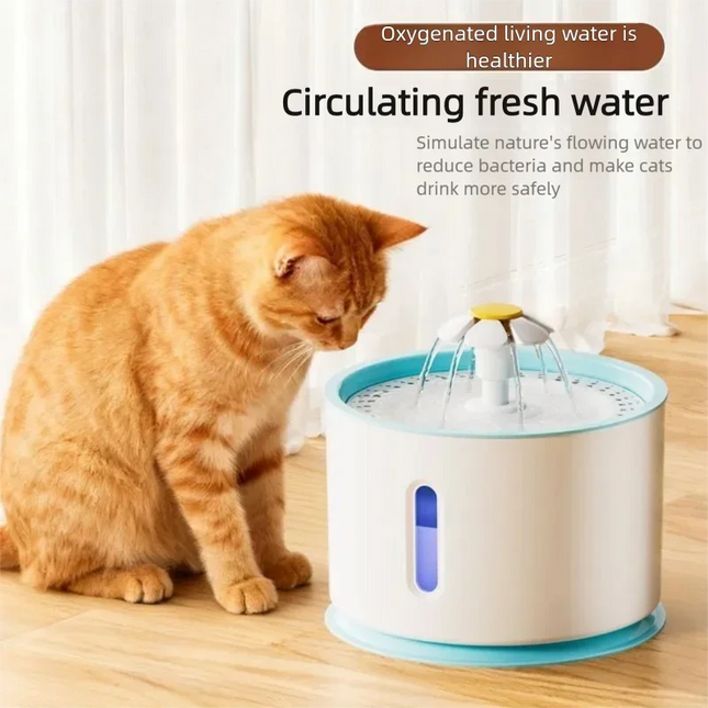 New 3.2L Stainless Steel Cat Water Fountain, USB Auto Smart Pet Drinking Fountain with Visible Water Window, Silent Pump for Cats