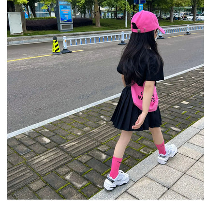 1pcs Spring Summer Girls Pleated Skirt Students Elastic A-line Skirt Kids College Style jk Skirts Childrens Fashion Short Skirts