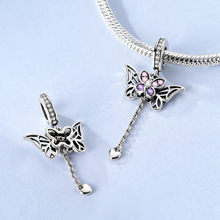 New Original 925 Sterling Silver Charms Bead Gold Chameleon Turtle Cat Charm Fit Bracelet Dangle Pendants DIY Women Jewelry Gift