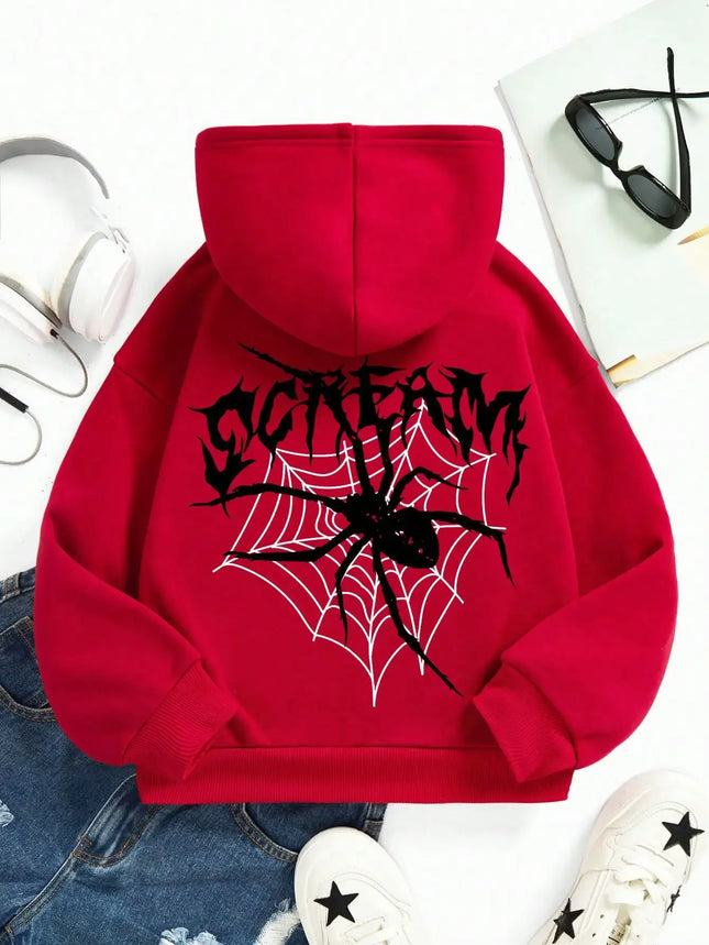 Tween Girl Children Hoodies Casual Comfortable Loose Long Sleeve Tops Sweatshirts Kids Cartoon Coat Autumn Winter Clothes