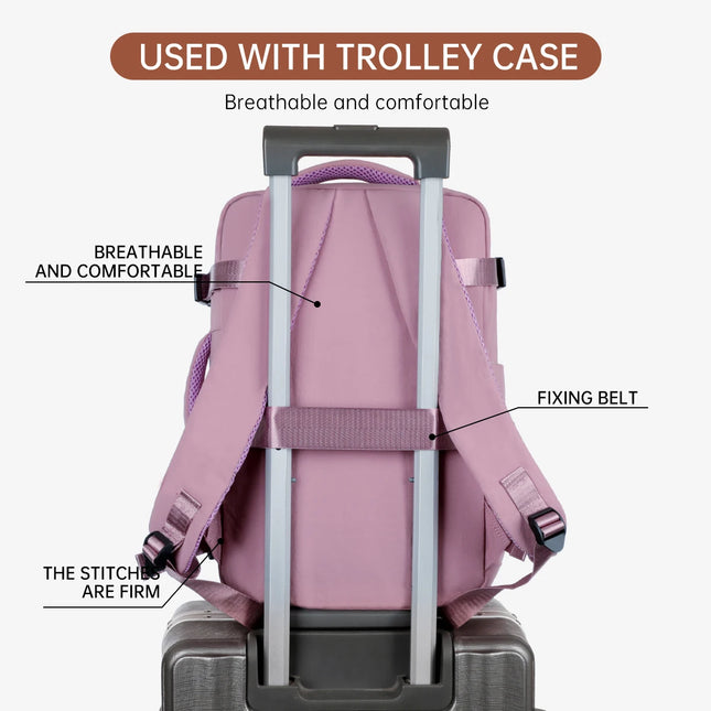 Backpack Women's Work Commuting Travel Multifunctional Computer 16-inch Water-Repellent Large Capacity Student School Bag Business Meeting Registration Travel
