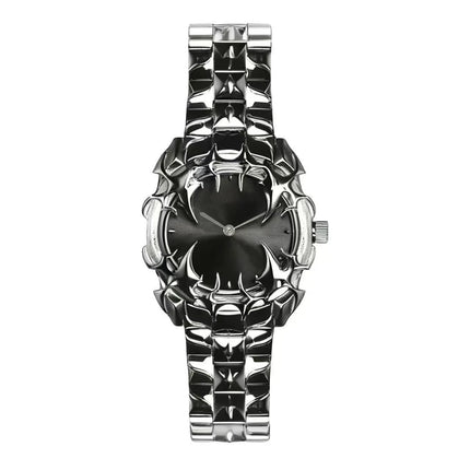 DENVOSI New Y2K Gothic Claw Shaped Quartz Watch with Detachable and Replaced Dial, Fashionable Street Accessory