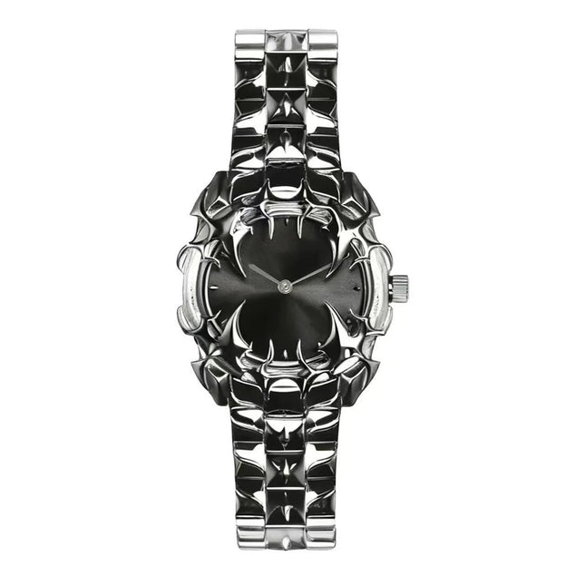 DENVOSI New Y2K Gothic Claw Shaped Quartz Watch with Detachable and Replaced Dial, Fashionable Street Accessory