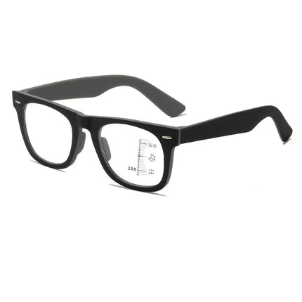 Vintage Progressive Multifocal Reading Glasses Women Men Large Square Presbyopia Eyeglasses Stylish Anti-blue Computer Eyewear