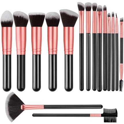 NEW 16PCS Professional Makeup Brush Set Soft Fluffy Eyeshadow Foundation Concealer Blending Blush Brush Kabuki Women Beauty Tool