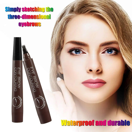 4 Point Eyebrow Pencil Maquillajes Para Mujer Waterproof Liquid Eyebrow Pen Makeup Long Lasting Cosmetic Microblade Brow Pencil