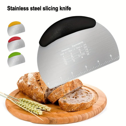 1pc  ，Stainless Steel Dough Scraper: Multi-Use Baking Tool for Pastries & Bread – Holiday-Safe Kitchen Gadget