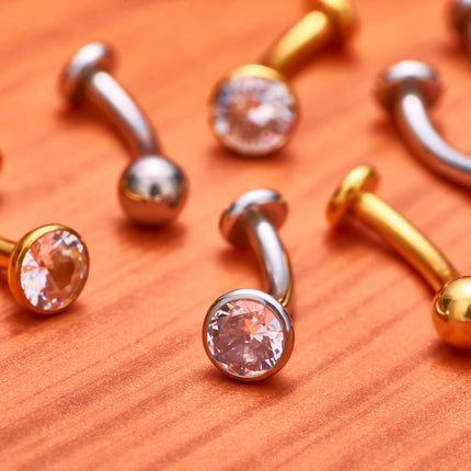 ASTM F136 Titanium 14G Belly Button Rings piercing set Nose Stud Labret Lip Stud Earring Eyebrow Body Jewelry For Women