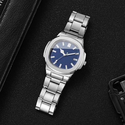 Fashion Square Men Calendar Quartz Watch Luxury Business Watches Mens Clock Reloj Hombre（Without Box）