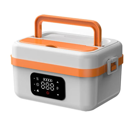 Portable Rechargeable Wireless Heating Lunch Box Large Capacity Water-Free Bento Box for Students And Office Workers  8000mAh