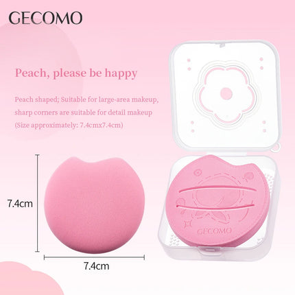 GECOMO Ceative Makeup Powder Puff Wet And Dry Dual-use Sponge Thick Soft & Skin-friendly Beauty Puff Cute