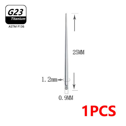 1/10PCS G23 Titanium Puncture Needle Guide Belly Lip Ear Eyebrow Tools Insertion Pin Taper Piercing Stretching Tool Accessory
