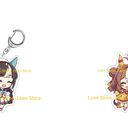 Uma Musume Pretty Derby Tokai Teio Silence Suzuka Gold Ship Mejiro McQueen Vodka Daiwa Scarlet Chibi  Acrylic keychain pendant