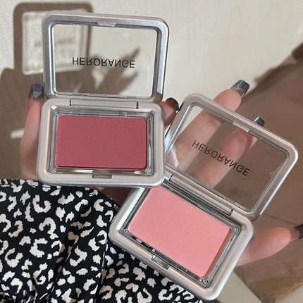 HERORANGE Monochrome Matte Blusher Palette Soft Silky Natural Nude Low Saturation Cheek Rouge Powder Makeup For Women
