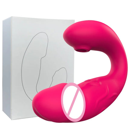 2 IN 1 Dildo Vibrator For Women Nipple Sucker Clitoris Stimulator G Spot Massage APP Control 9 Vibrating Modes Adults Sex Toys