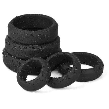 6 Pcs Male Penis Rings Cock Rings Sleeve Delay Ejaculation Silicone Beaded Time Lasting Erection Sex Toys For Men Adult Games