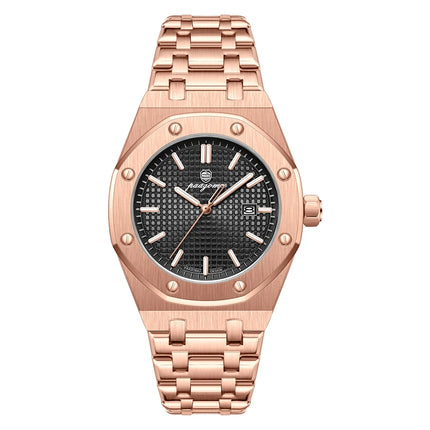 PAAZOMU Luxury Watches For Men Stainless Steel Waterproof Luminous Man Watch Date Week Fashion Casual Men's Quartz Watch Reloj