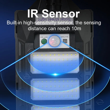 12000W Solar Lights Commercial LED Outdoor Dusk To Dawn Solar Street Lamp Waterproof Backyard Garden Security Lighting IR Sensor