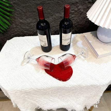 Funny Fake Knocked Over Wine Glass Prank Realistic Novelty Home Bar Decor Hilarious Party Trick April Fools Gift Viral TikTok