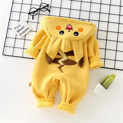 Cartoon Pokemon Pikachu Baby Pyjamsa Newborn Cute Winter Long-Sleeved Kids Rompers Clothing Babies Toddler'S Clothes Onesie Gift