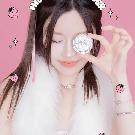 FLORTTE BUNNY Monochrome Highligh Powder Naturally Brightening Facial Blush Cream High Gloss Face Blusher Makeup Cosmetics