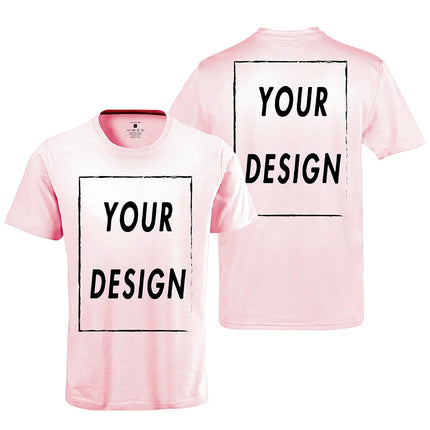 100% Cotton Custom T Shirt Make Your Design Logo Text EU Size for Men and Women Front Back Both Side Personalized Tshirt
