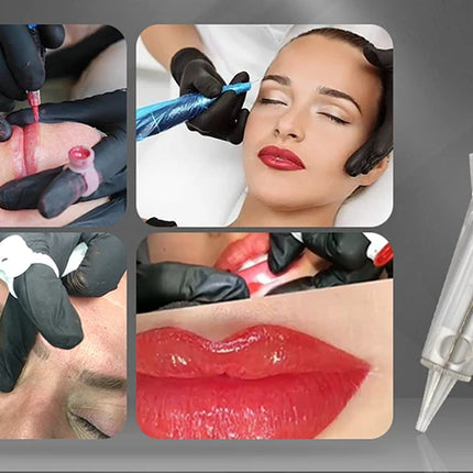 10pcs Tattoo Needle Permanent Makeup Machine Universal Needles Microblading Cartridge Needle For Eyebrow Eyeliner Lip Tattoo pen
