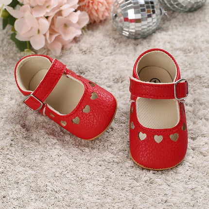 Breathable Newborn Baby Shoes Baby Boy Girl Shoes Girl Classic Bowknot Rubber Sole Anti-slip PU  Toddler Shoes First Walker