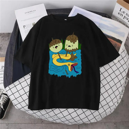 Marceline And Princess Bubblegum Kawaii Shirt Funny T-shirt Gift T-shirt Streetwear T-shirt Plus Size Men/Women T-shirt 90s