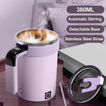 Detachable Automatic Mixing Coffee Cup Intelligent Temperature Measuring Rechargeable Mug Suitable for Office/Kitchen/Travel