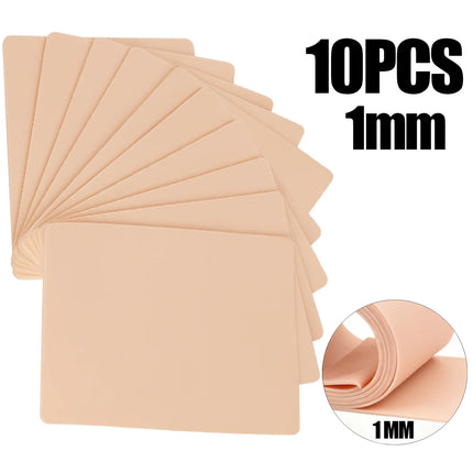 Silicone Tattoo Practice Skin 1/2/3mm Thick Double Side Tattoo Fake Skin Synthetic Leather Permanent Makeup Tattoo Skin
