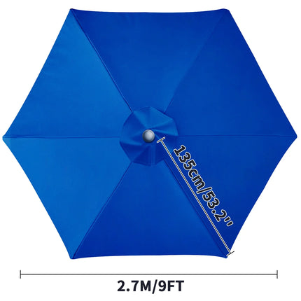 Waterproof Replacement Umbrella Cloth 2/3M Patio Parasol Cover UV-Anti Canopy Cover Replacement Parasol Cover for Balcony Garden