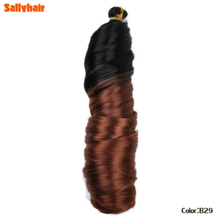 Synthetic 18inch French Curls Braiding Hair Crochet Braids 45cm Ombre Braiding Hair Curls 150g Pre Stretched Extensions Bulk