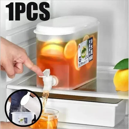 Effortless And Convenient 3.5 L Water Drink Dispenser Juice Container With Tap Large Capacity Cold Water Pitcher Drink Dispenser