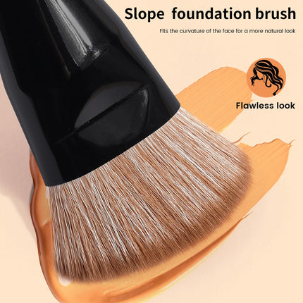 MAANGE Contoured Foundation Brush Foundation Makeup Brushes Face Brush For Liquid Or Cream Foundations Makeup Tool for Beauty
