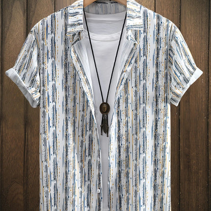 New Men's Large Size Shirts Daily Versatile Comfortable Breathable Short-sleeved Men's Button-down Shirts Fashion Men's Clothing