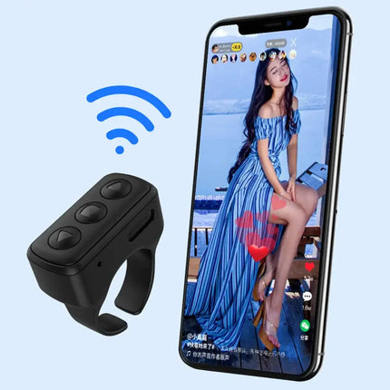 Page Turner Mini Multifunction Fingertip Controller Scrolling Button Ring Fingertip for Selfie Button Camera Shutter Smartphones