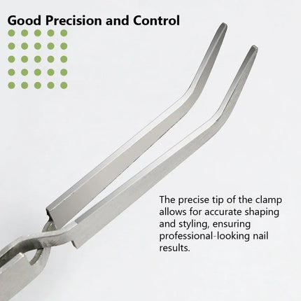 Rose Gold Anti-Static Tweezers Nail Art Tool for Acrylic Gel Sculpting Shaping DIY Clip Manicure Tool