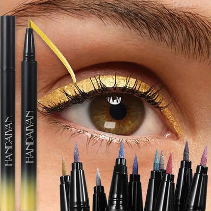 Pearlescent Eyeliner Stick Pen Glitter Eyes Shadow Waterproof Quick-dry Gold Eye Liner Shiny High-gloss Cosmetics Beauty Makeup