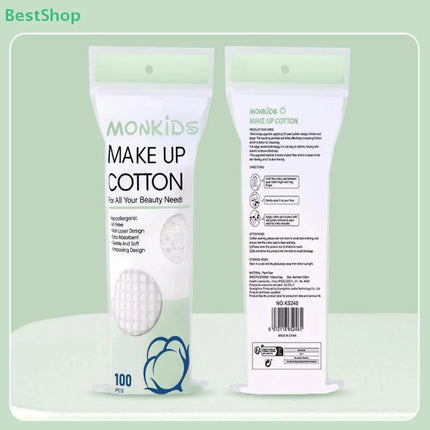 100 Pcs Soft And Breathable Circular Makeup Remover Pads Double-Sided Pearl Textured Cotton Pads, Used For Daily Facial Cleaning