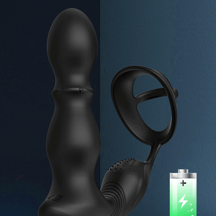 Wireless Remote Control Male Thrusting Prostate Massager 3 Moto Anal Plug Dildo Butt Plug Sex Toys for Men Telescopic Cock Ring