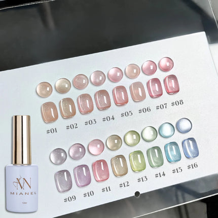 10ML 1-8PCS 2026 New Nude Pink Glass Bead Gel Nail Polish Gold Light Magnet Nude Cat Eye Gel Polish Cute Nails Nail Supplies