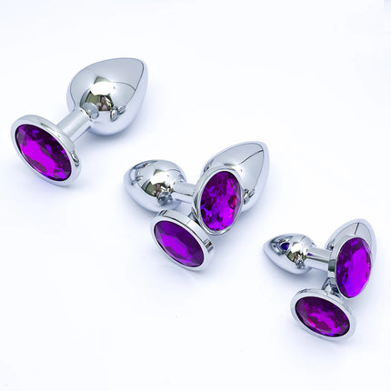 5PCS XS/S/M/L/XL Metal Anal Plug Butt Plug Sex Toy Butt Toy for Women Men Couples Adult Game Masturbator Anal Diamond Sex Toys