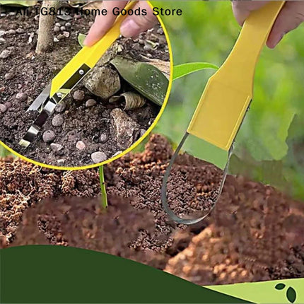 [TG813]Garden Hand Loop Weeder Tool - Iron Loop Design With Sharp Blades - Manual Weeders Tool For Weeding, Loosening