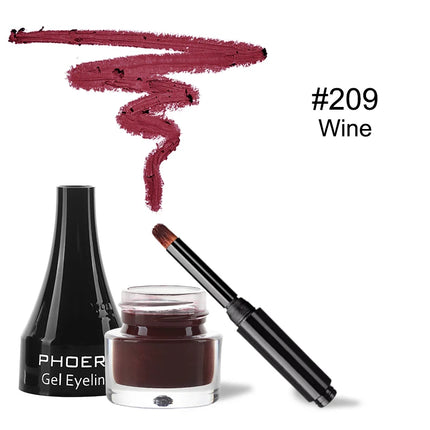 PHOERA 10 Colors Waterproof Eyeliner Gel With Brush Colorful Long-lasting Eye Liner Cream Makeup Tools Women Cosmetics TSLM1