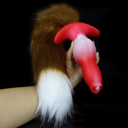 Anal Plug with Tail BDSM Adult Sex Game Cosplay 18+ Anal Dildo for Women Men Silicone Soft Butt Plug Gay Sex Toys for Party BDSM